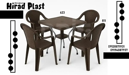 فروش میز و صندلی پلاستیکی حصیر بافت به صورت عمده