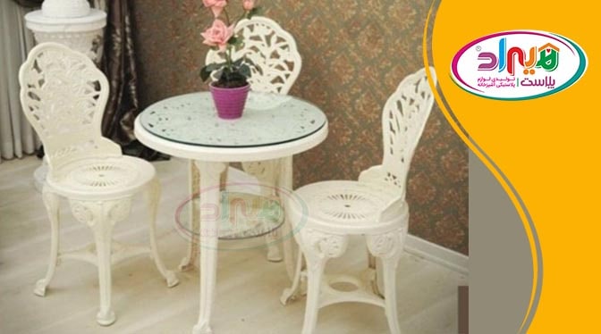 میز صندلی پلاستیکی طاووسی