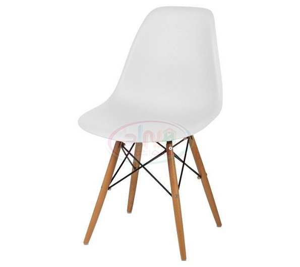 صندلی پلاستیکی پایه چوبی